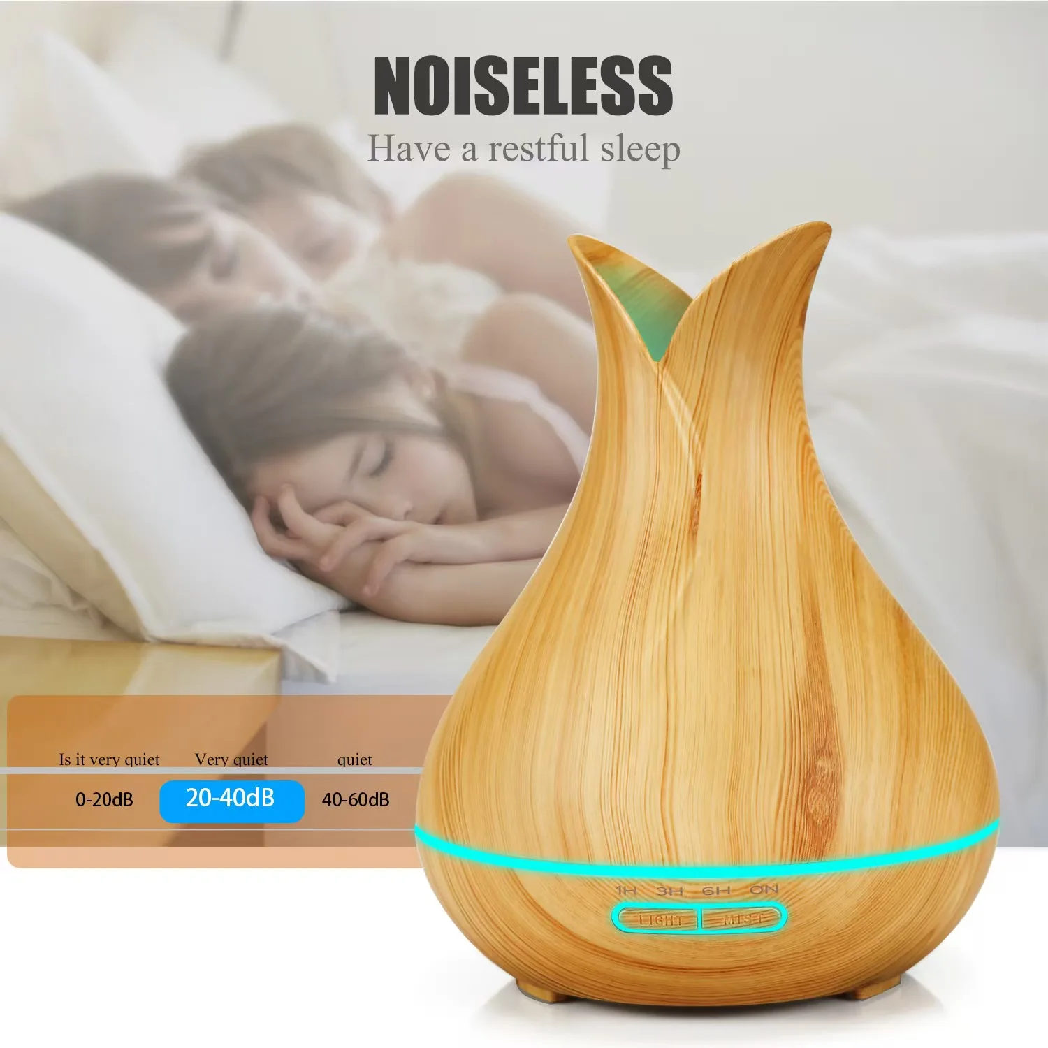 500ML luchtbevochtiger etherische olie diffuser grote capaciteit ultrasoon met LED-licht voor thuis aromatherapie diffuser