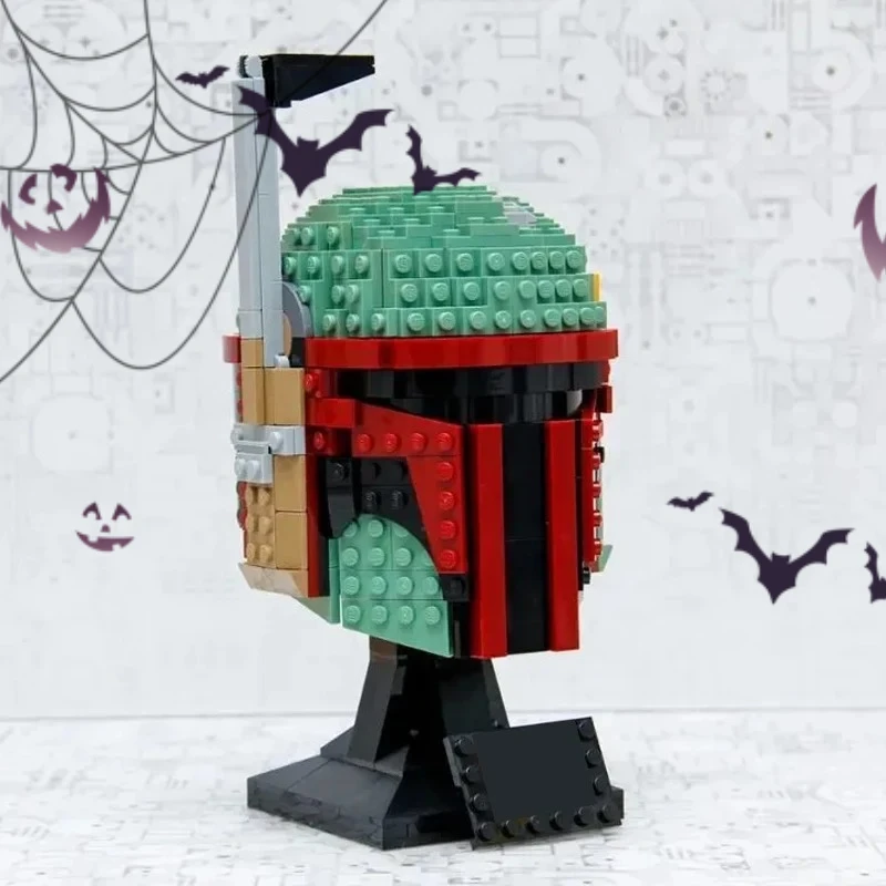 

НОВЫЙ космический боевой истребитель, шлем-пилот Боба, шлем, строительный блок, модель, сделай сам, украшение для стола, сборка, образовательный кирпич, детская игрушка в подарок