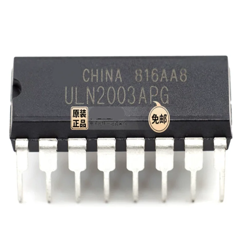 10pcs-50pcs ULN2003APG  DIP16 ULN2003A High-Voltage Darlington Transistor Array (7 Channels)