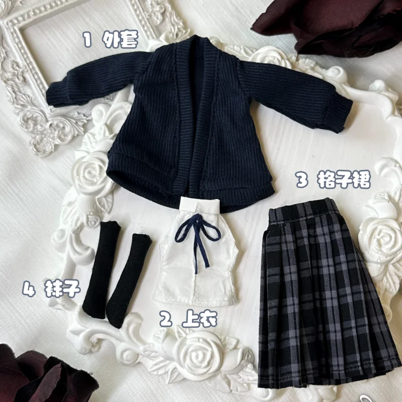 

For Lovers Meki Doll Clothes Only Clothes Maker‘S Heart Sheep Academy Plaid Series Long Uniform Skirt Bjd Mjd Accessories Set