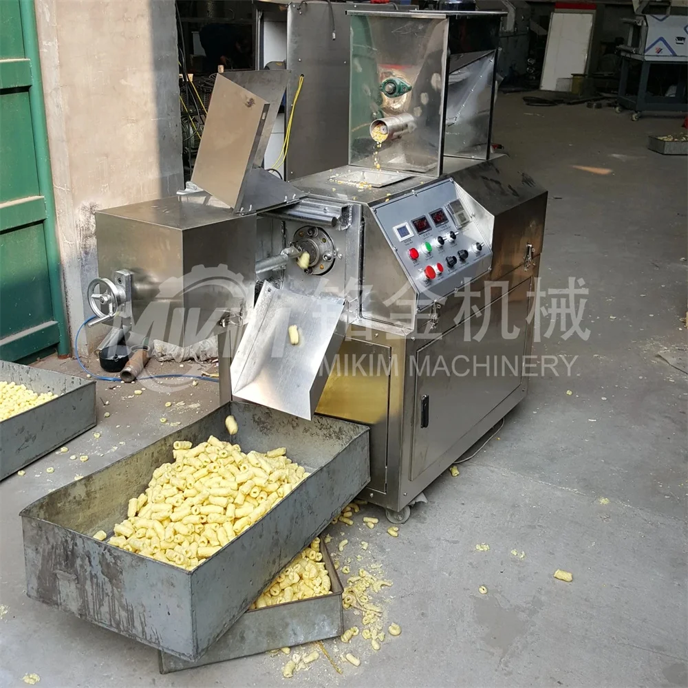 100kg-150KG/H Twin Screw Corn Chips Snacks Flakes Food Making Machine Puff Corn snack food machinery extruder