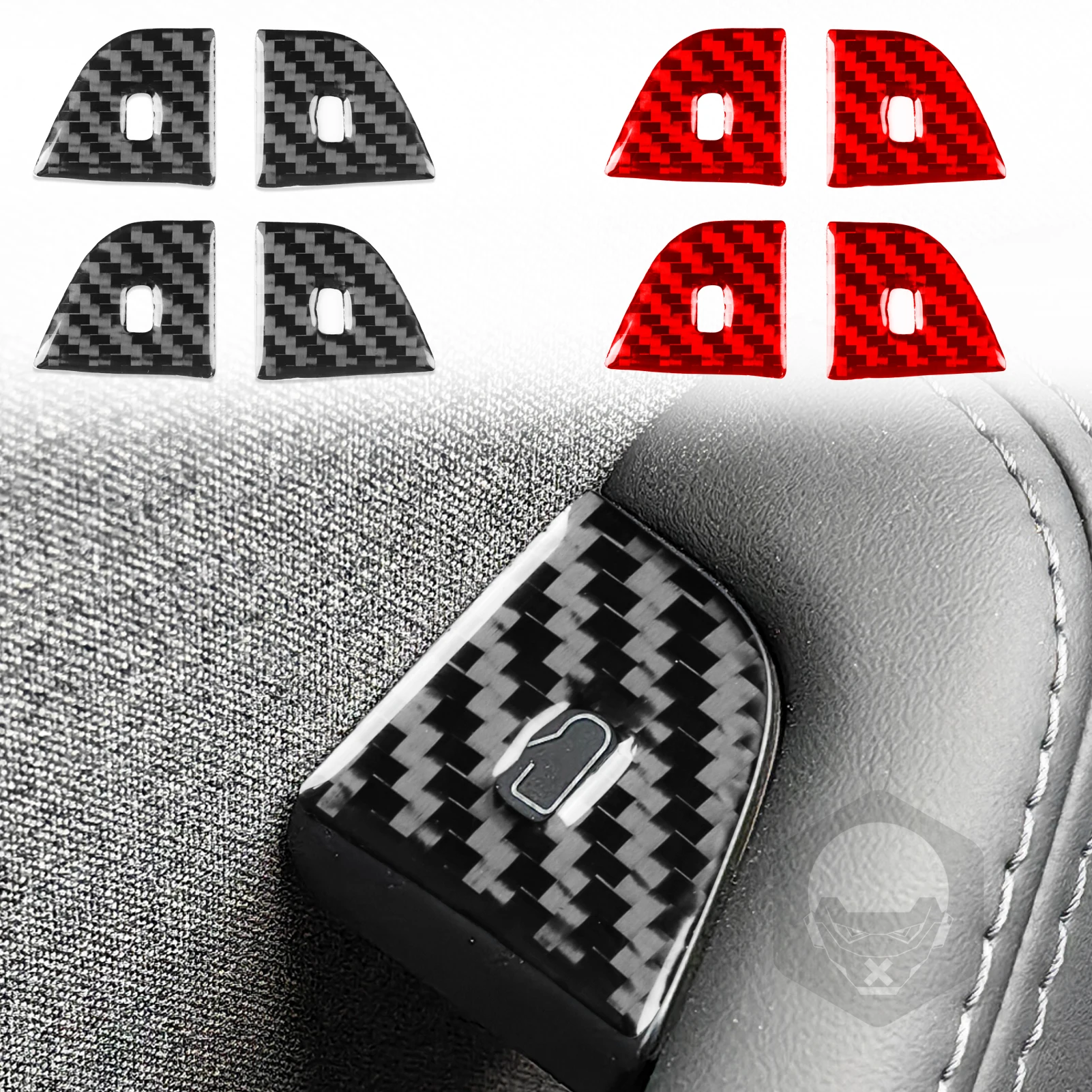 Real Soft Carbon Fiber For Tesla Model 3 2023-2025 Car Interior Trim Accessories Inner Door Open Switch Decorative Stickers
