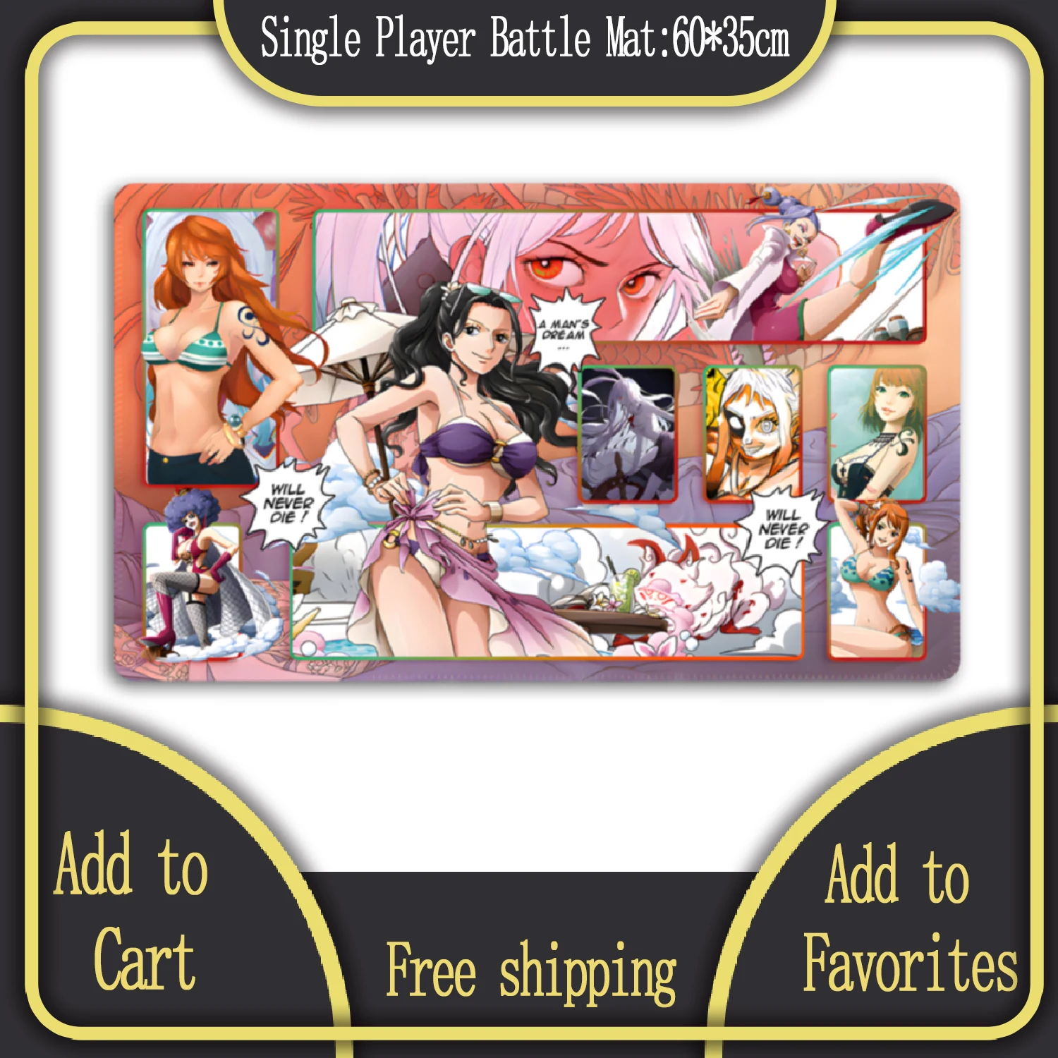 Anime ONE PIECE Card TCG Luffy Zoro Shanks Trading Collection Card Battle Playmat for Christmas Gift ﻿