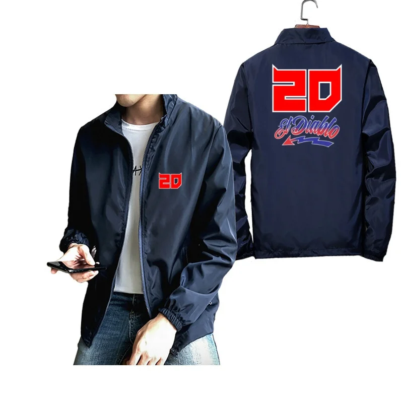 Fabio Quartararo Mens Fall Pilot Jackets Winter Oversize Bomber Baseball Zipper Jacket Parkas Coat Tops