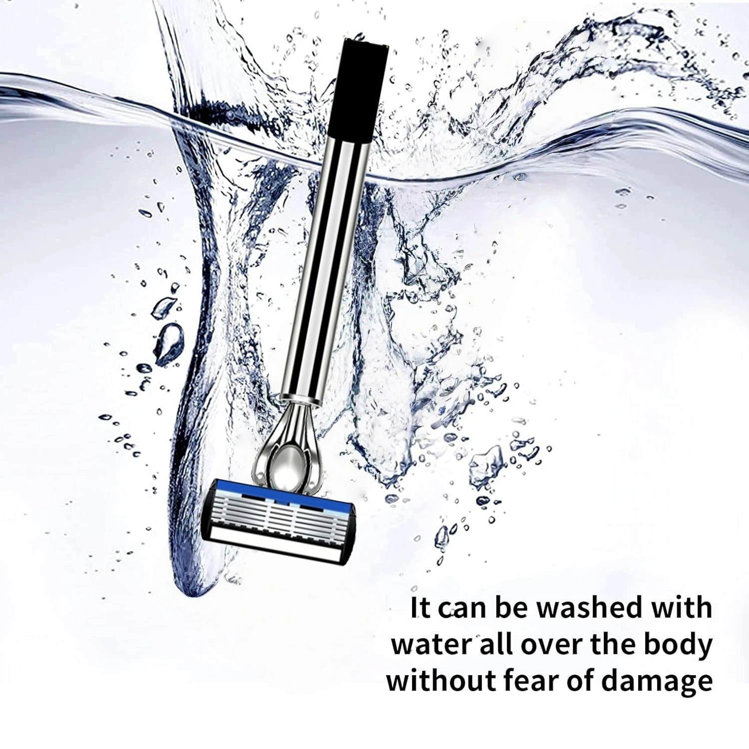 2 Handles, 30 Blades, 6-Layer Safety Shaver Set, Stainless Steel Blades, Replaceable Blade Heads, 6-Layer Manual Shaver Blades