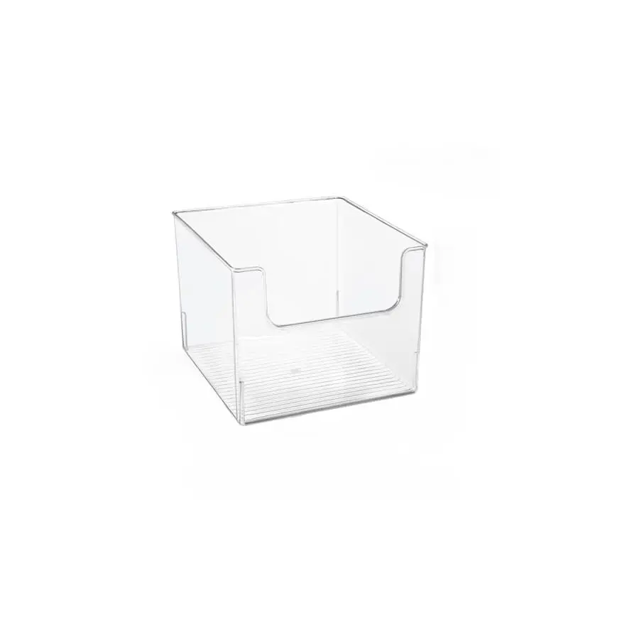 

Square Plastic Toy Storage Organizer Bin with Labels Open Front Container Boxes for Organizing Drawers, Dressers, Cubbies or Clo
