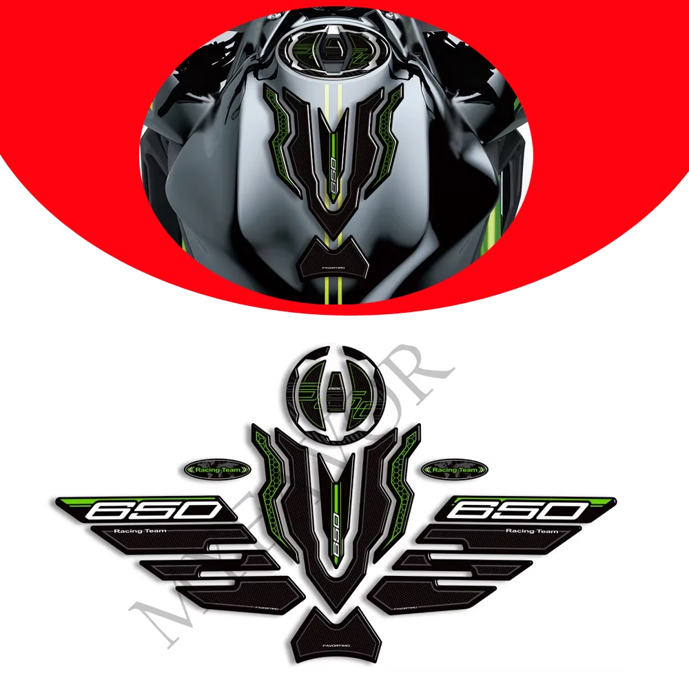 

Мотоцикл для kawasaki Ninja Z 650, накладка на бак, боковые ручки, комплект для газа, мазута, коленный обтекатель, крыло, 3D наклейки, наклейки 2020 2021-2025