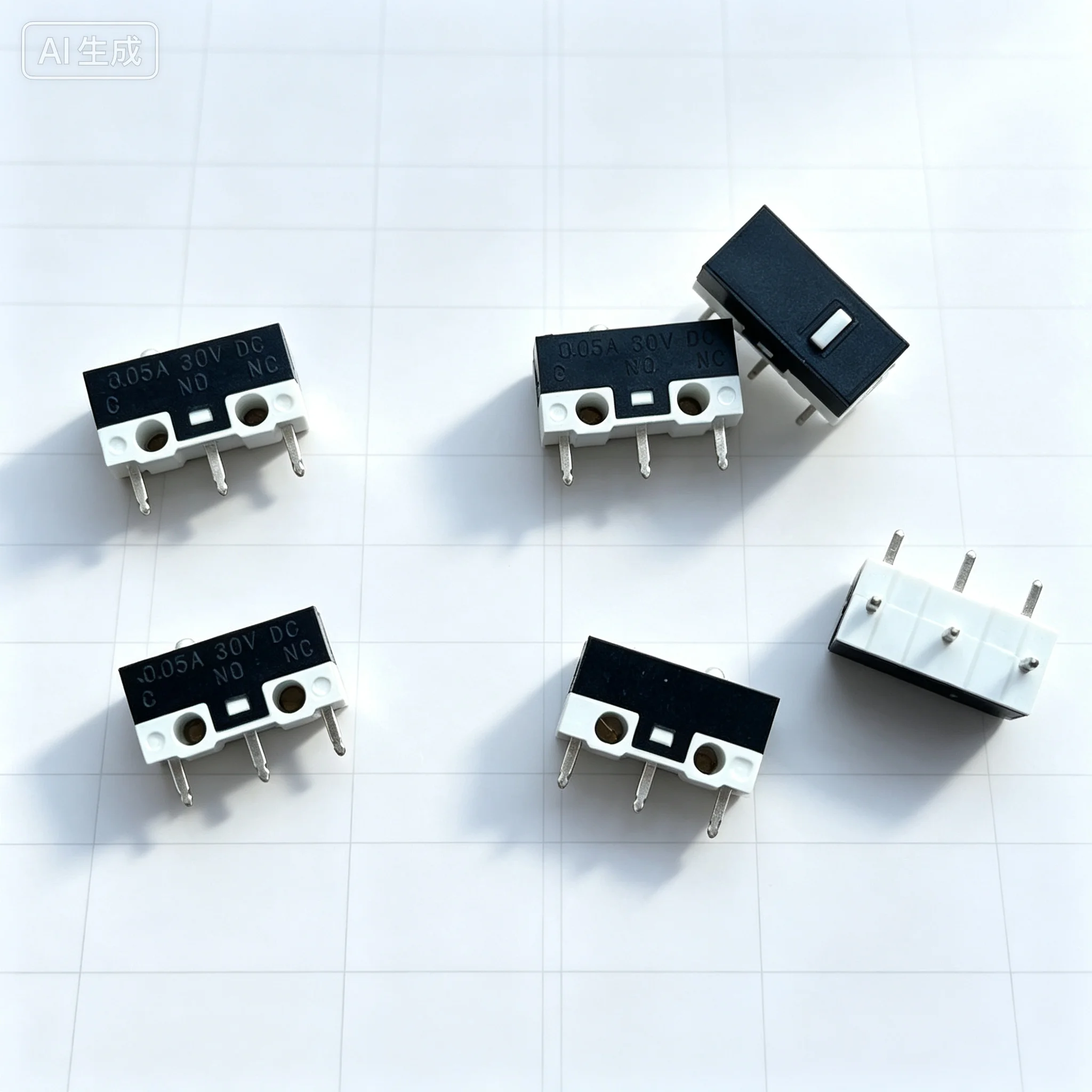 500pcs for Mouse Micro Switch DIP 3Pin 30V 0.05A Long/Short Pin Micro Button Switch
