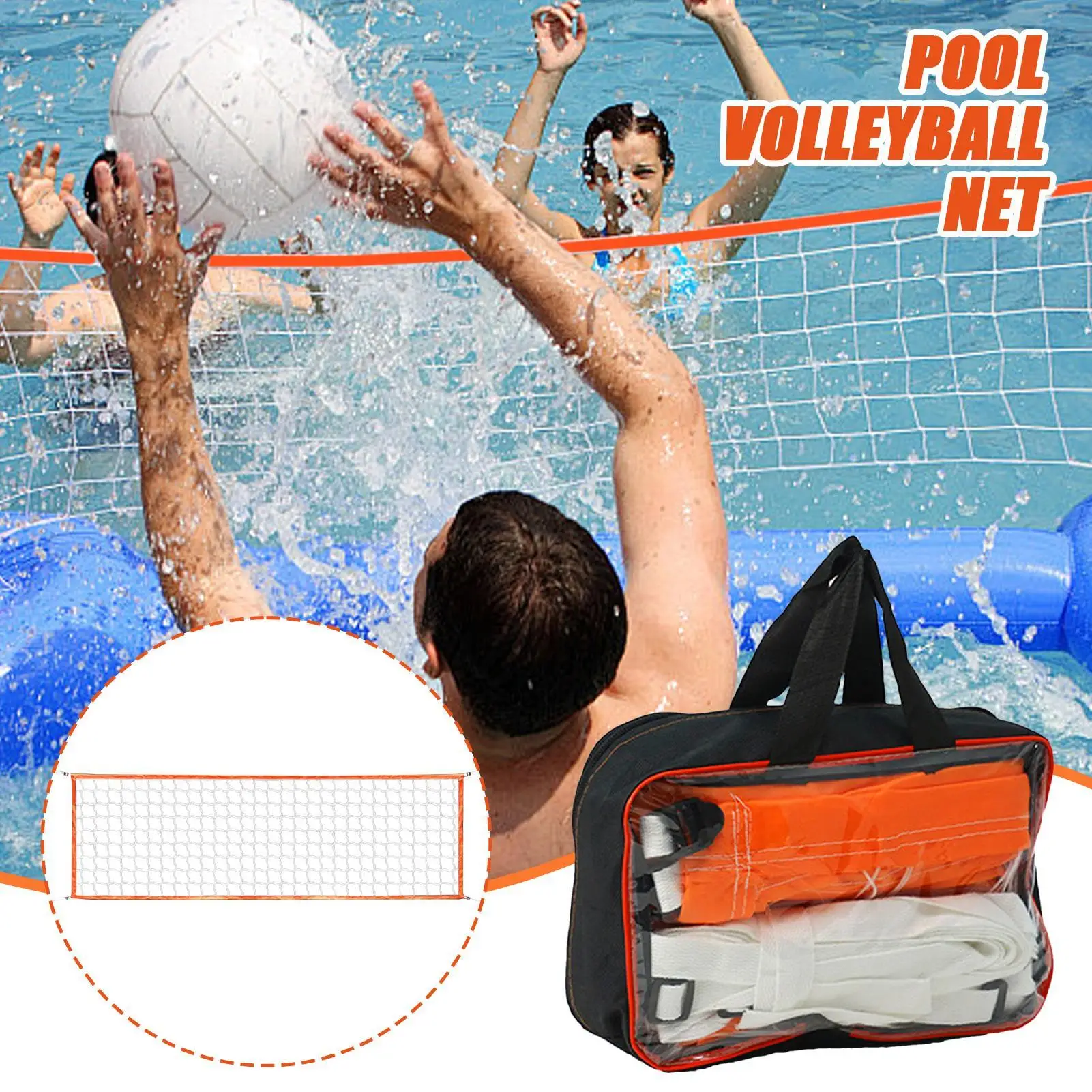 Pool Net For Volleyball Adjustable Aquatic Activity Accessories Pool Water Volleyball Replacement Net For Backyard Party Beaches