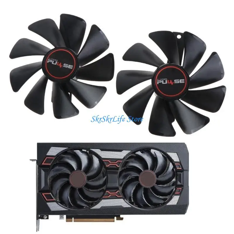 

E65E 1/2Pcs 12V FD10015M12D 6Pin Graphics Card Cooling VGA Fan for Sapphire RX 5700XT