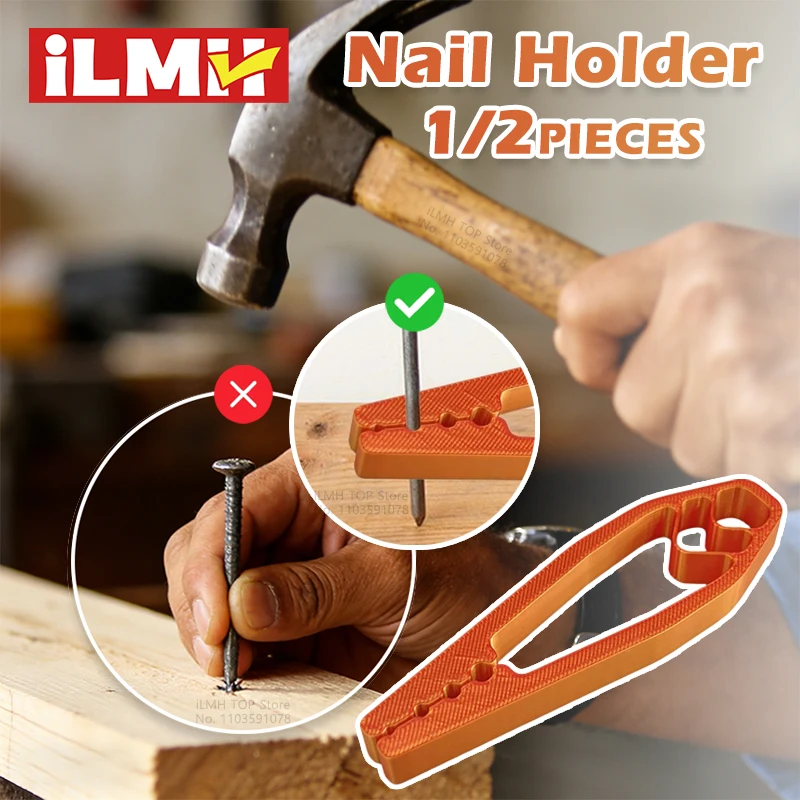Portable Nail Fixer Tool Woodworking Nail Fixer Plastic Sliding Joint Pliers Protect Fingers for Maintenance and Woodworking