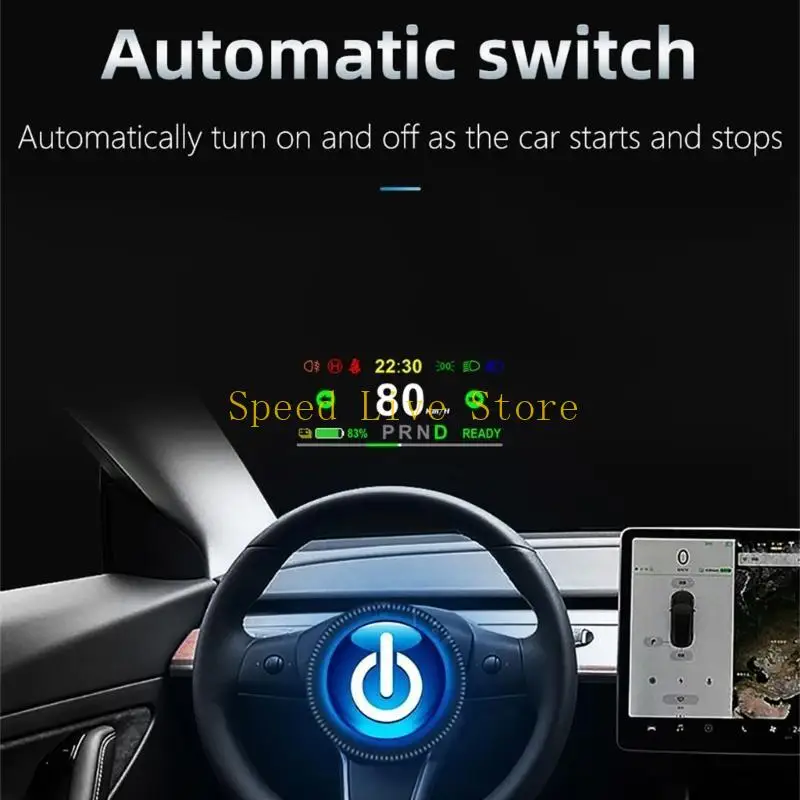 547C GPS HUD Head Up Display LED Speedometer Smart-Digital Driving Overspeed Warning Alarm Reminder for Car Accessory