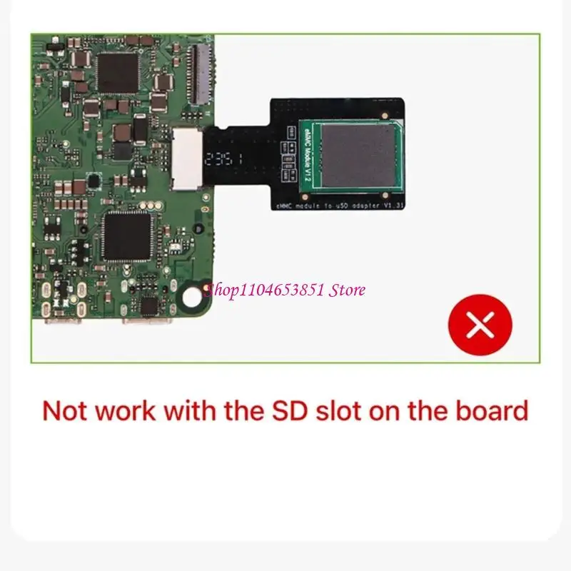 Circuit eMMC Programming Board for Card-Style Burning, Small Board for Firmware Loading, System Preparation and Electronics