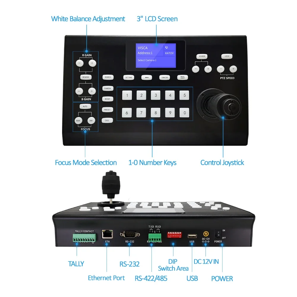 KATOV OEM ODM Audio Video Live Broadcasting System Switchboard Control Panel Video Mixer Switcher ATEM Switcher Keyboard