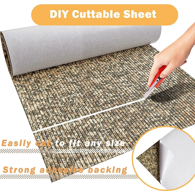 Eva Foam Decking Sheet Accessories Teak Boat Deck Marine Non-Slip Self-Adhesive Army Desert Camo Pad Canoe Kayak 2400*450*6Mm
