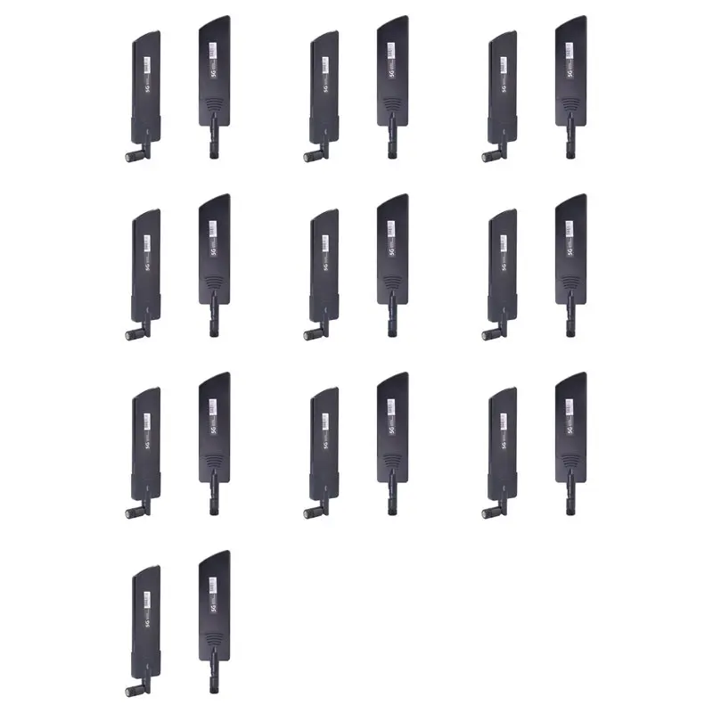 

A55T 20 шт. 5G/3G/4G/GSM вседиапазонная всенаправленная беспроводная антенна-стик для смарт-счетчиков и роутеров, усиление 40 дБи, черная, SMA Male
