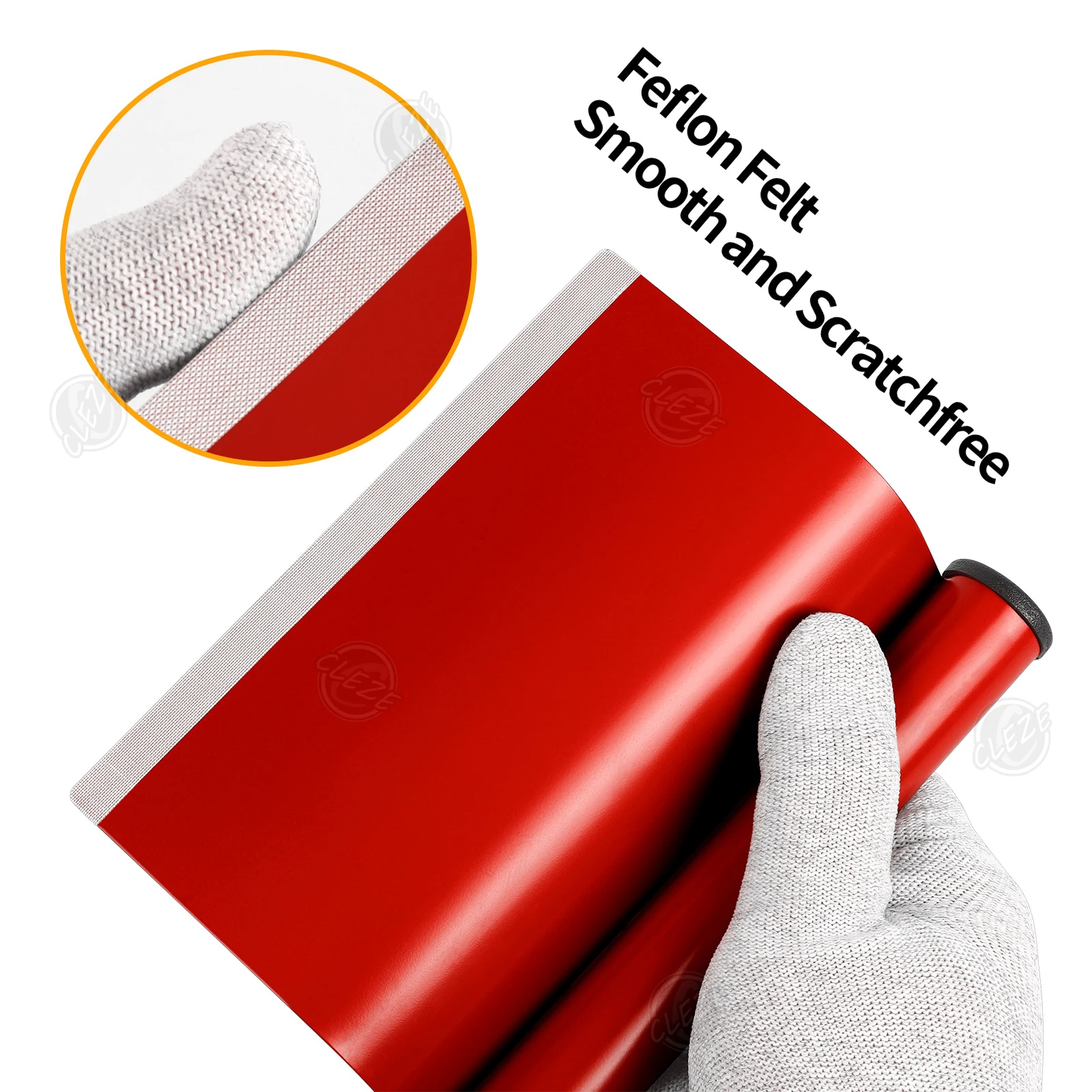 CLEZE Stainless Steel PPF Installation Tool for Car Window Tint Vinyl Wrap Film Edge Tucking Squeegee Detailing Accessory