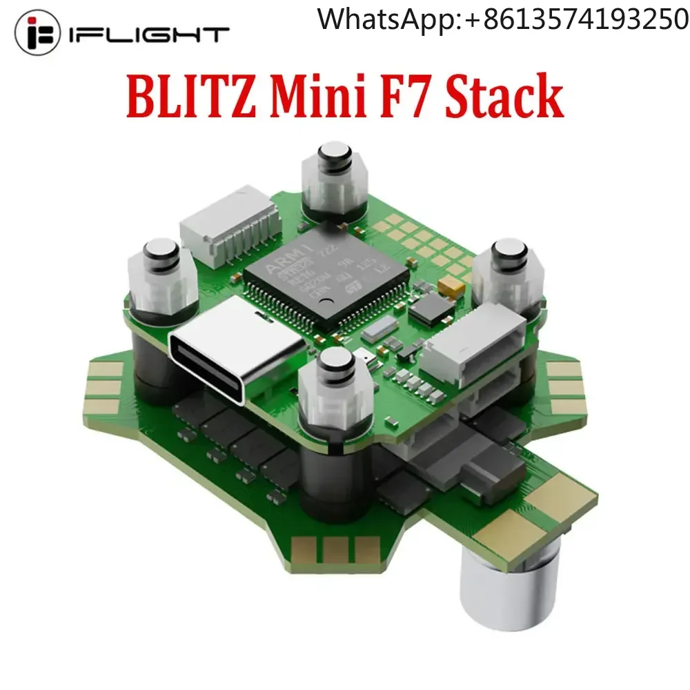 iFlight BLITZ Mini F7 Stack with BLITZ Mini F7 V1.2 Flight Controller / BLITZ Mini E55 4-IN-1 2-6S ESC for FPV Racing Drone