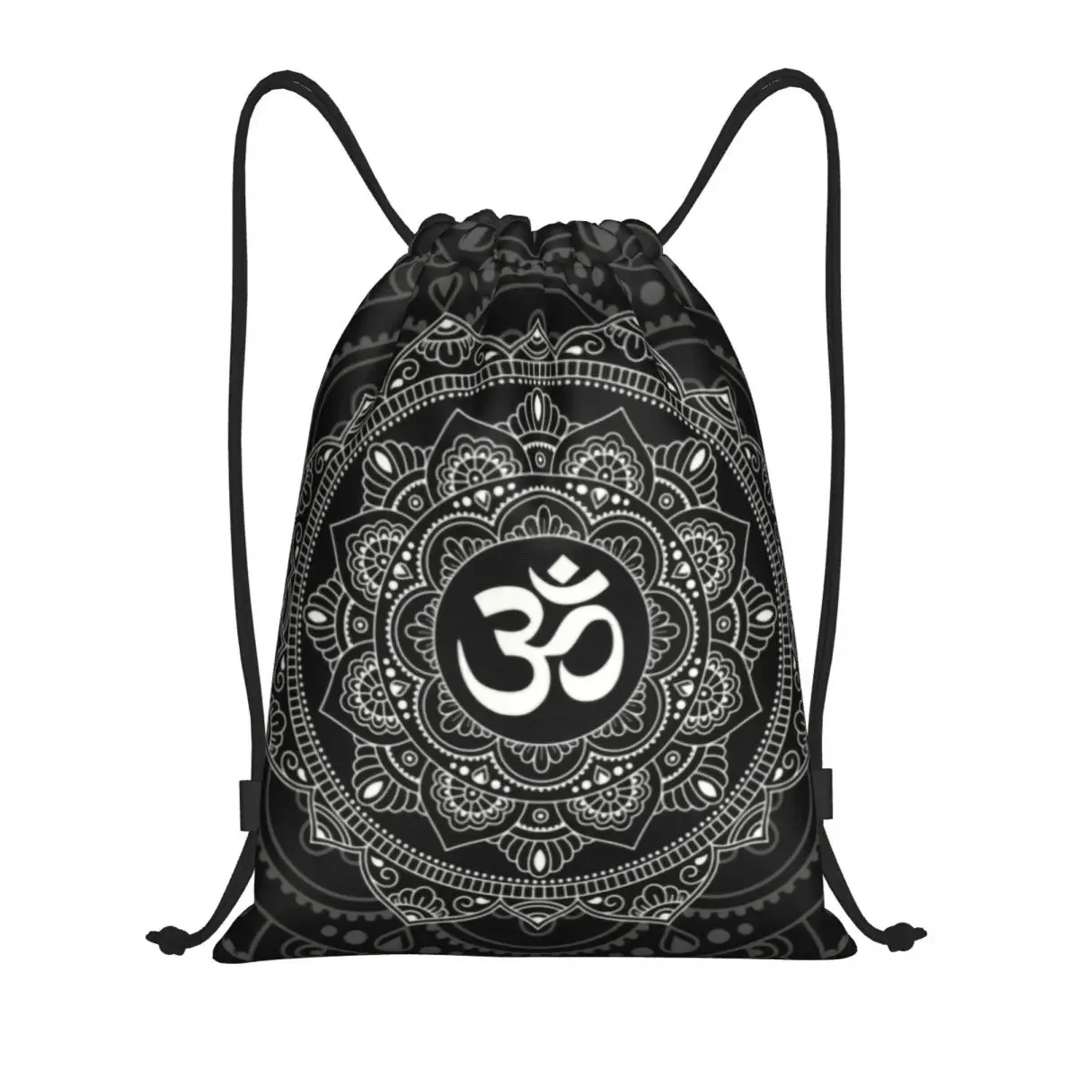 Om Mandala Drawstring Backpack Bags Men Women Lightweight Buddhism Aum Yoga Meditation Gym Sports Sackpack Sacks for Shopping