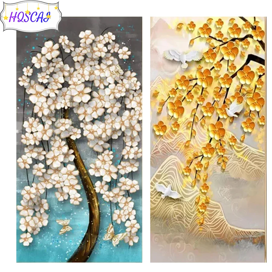 3d Diy Diamond Painting The golden tree of wealth Full Round Square Drill Mosaic Wall Art Pictures Home Decoration Birthday Gift