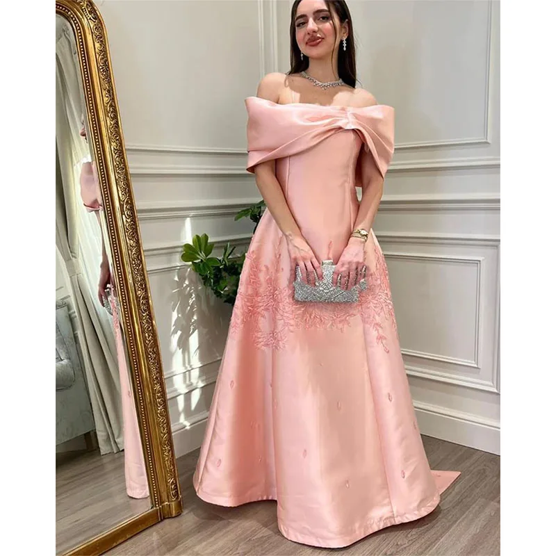 Robe de Rhtrapèze longue en satin, robe de soirée élégante, hors de l'initiative, longueur au sol, adaptée aux occasions spéciales, 2024