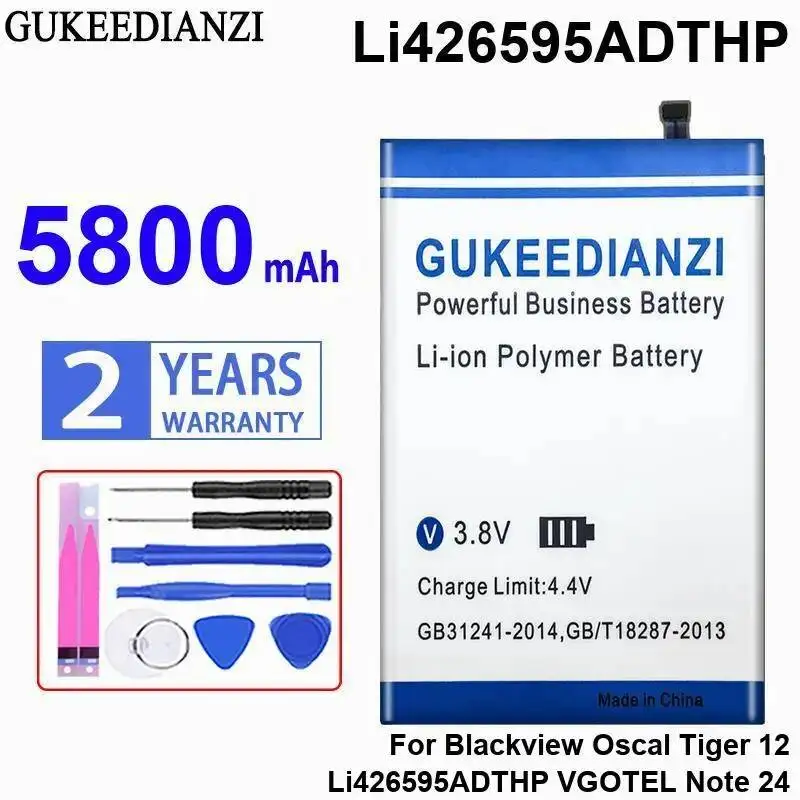 

For Blackview Oscal Tiger 12 Li426595adthp Vgotel Note 24 High Compatibility Mobile Phone Battery 5800Mah