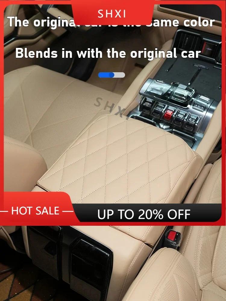 Good Quality New For BYD Formula Leopard 8 Car Armrest Box Protective Cover Anti-slip Central Control Leather Cushion Car Interi