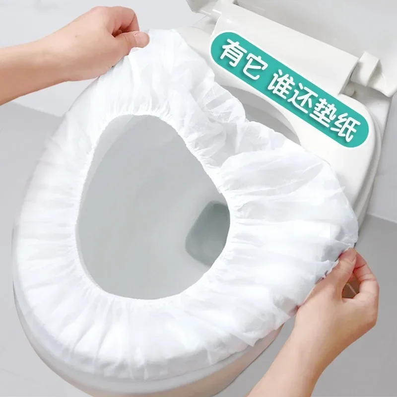 Disposable Bathroom Accessories Toilet Toilet SeatS Cover Seats Travel Stickers Portable Cushion Paper Maternal Non-woven Fabric