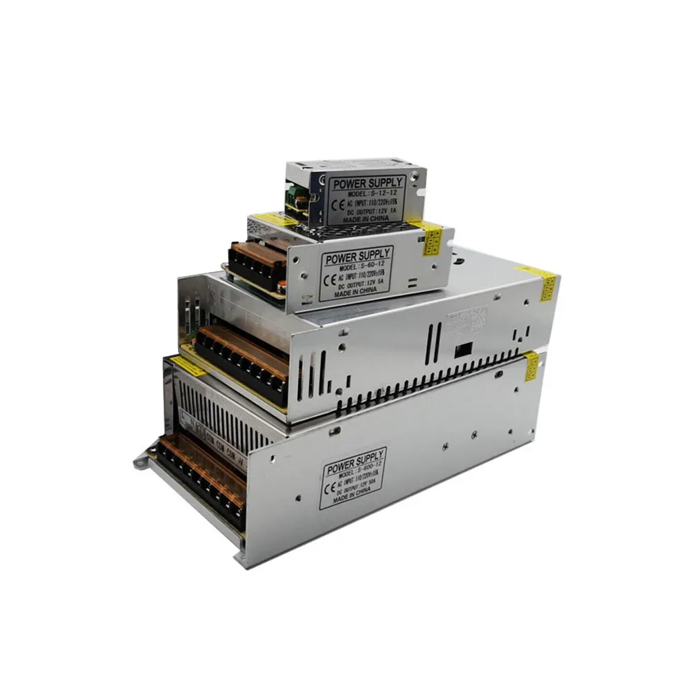 LED Switching Power Supply AC110-250V To DC 12V 1A 2A 5A 10A 20A 30A 40A 50A 60A Lighting Transformers LED Driver Power Adapter