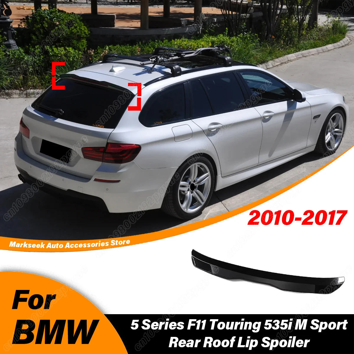For BMW 5 Series F11 Touring 535i M Sport 2010 2011 2012 2013 2014 2015 2016 2017 Automobile Rear Roof Spoiler Wing Splitter Kit