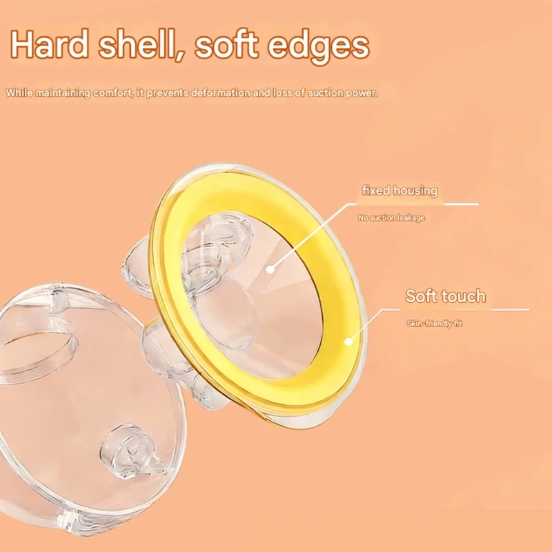 Easy to Clean 27mm Flange Wearable Breast Pump Cups Clear Collection Cups