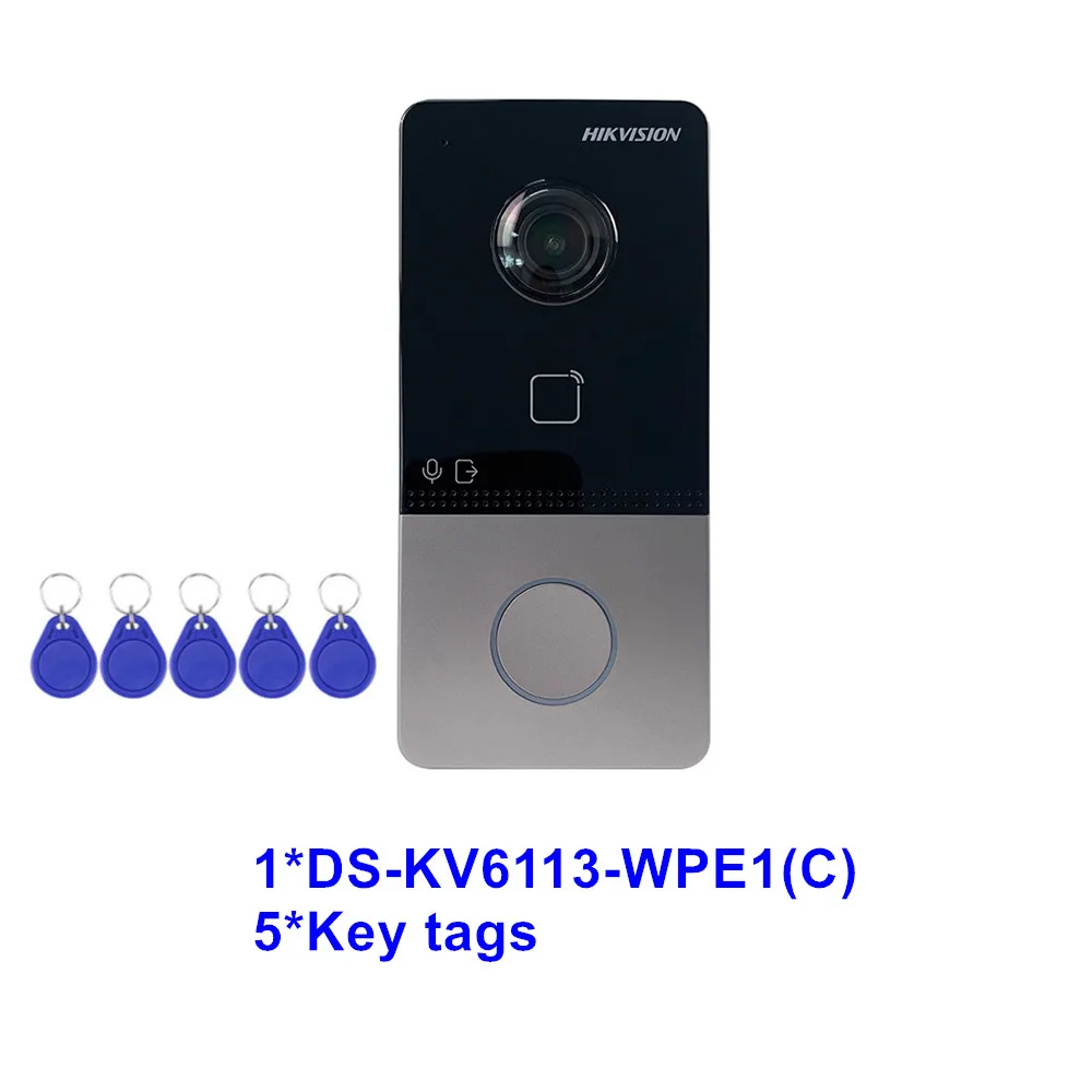 Hikvision-Visiophone DS-KV6113-WPE1(C) pour villa, interphone vidéo IP sans fil extérieur, station d