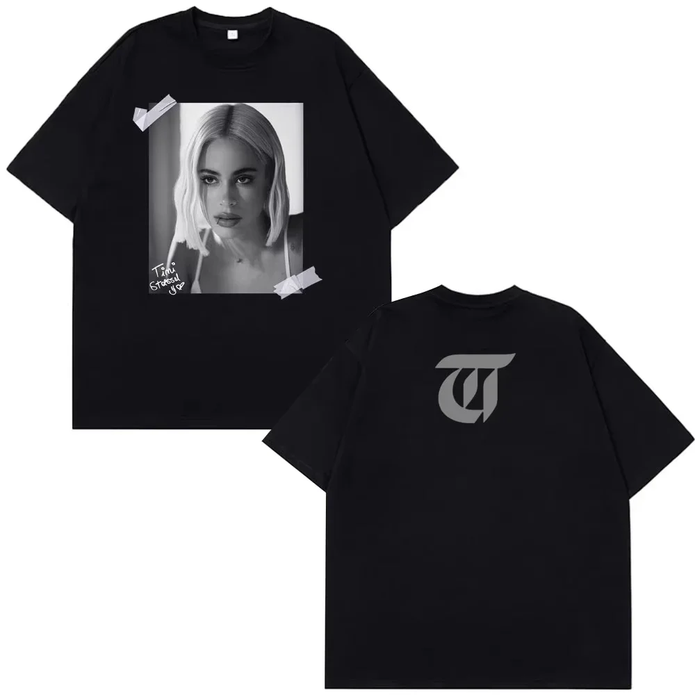 

Футболки с мерчем турне альбома 2026 года певицы Тини Штейсель, мужская и женская одежда, оверсайз футболки, свободные повседневные хлопковые футболки с коротким рукавом