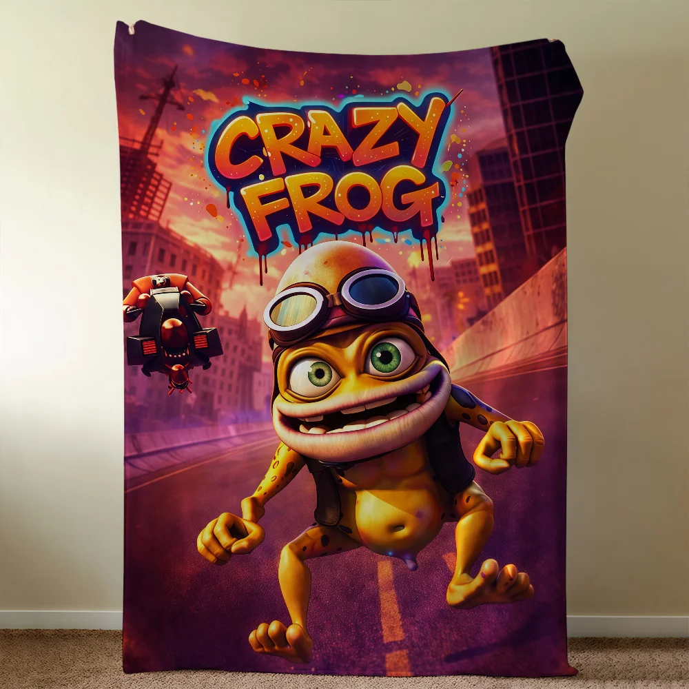 C-Crazy Frog DJ Ding D-Ding Blanket Soft Warm Furry Throw Super Kids Toys Bed Sofa Car Cradle