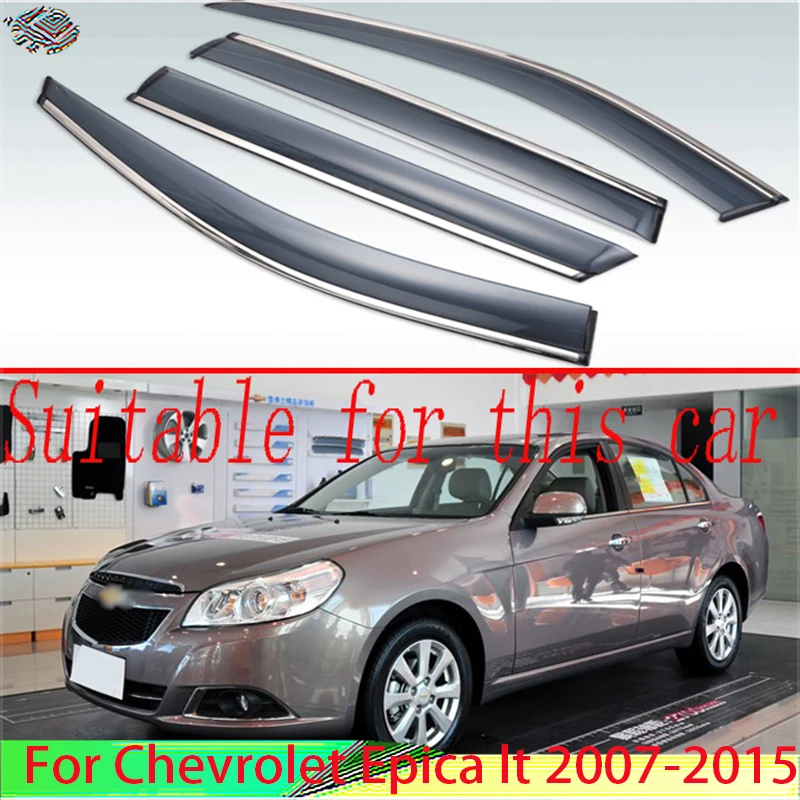 

For Chevrolet Epica lt 2007-2015 Plastic Exterior Visor Vent Shades Window Sun Rain Guard Deflector 4pcs 2009 2011 2012 2013