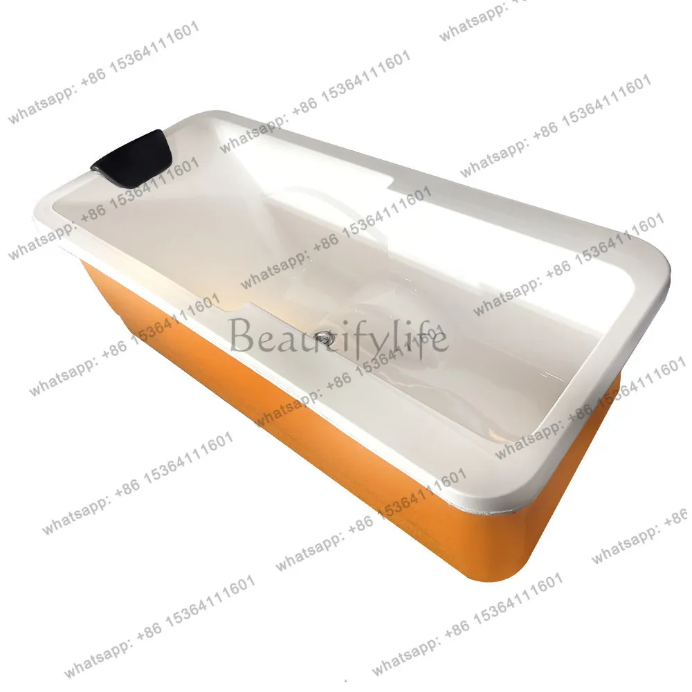 Acrylic bathtub integrated imitation wooden barrel hotel famous bubble bathtub factory direct sales