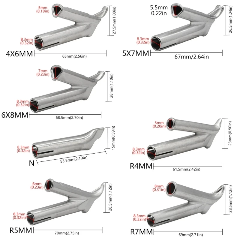 Bocal solda solda rápida 4mm 5mm 7mm para armas térmicas bocal solda ar quente pvc ponta solda redonda y cabeça