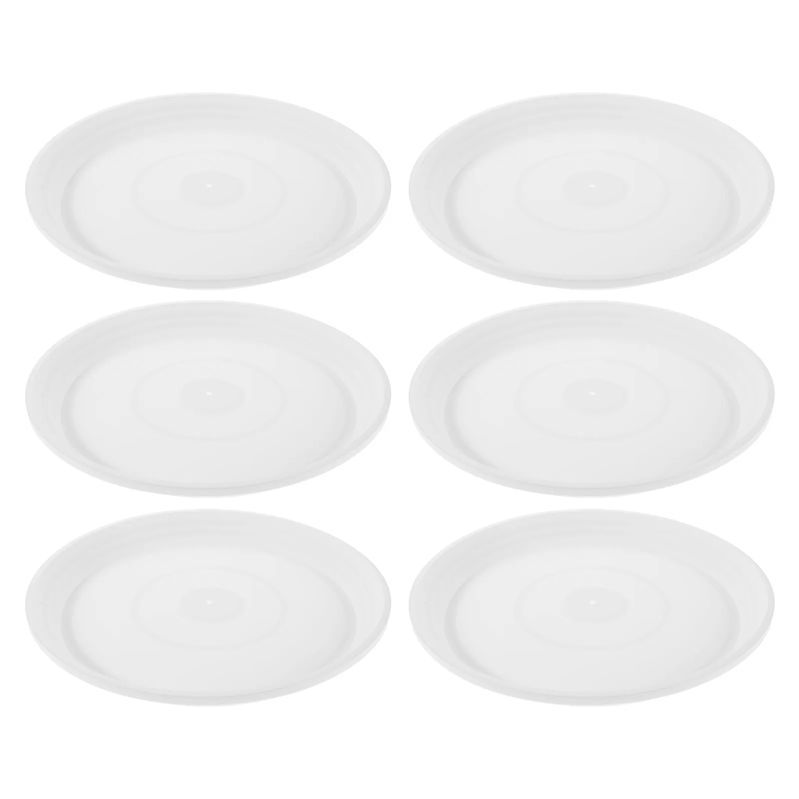 

6 Pcs Flower Pot Tray Plant Saucers Bottom Planter Drainage Plastic Flowerpot
