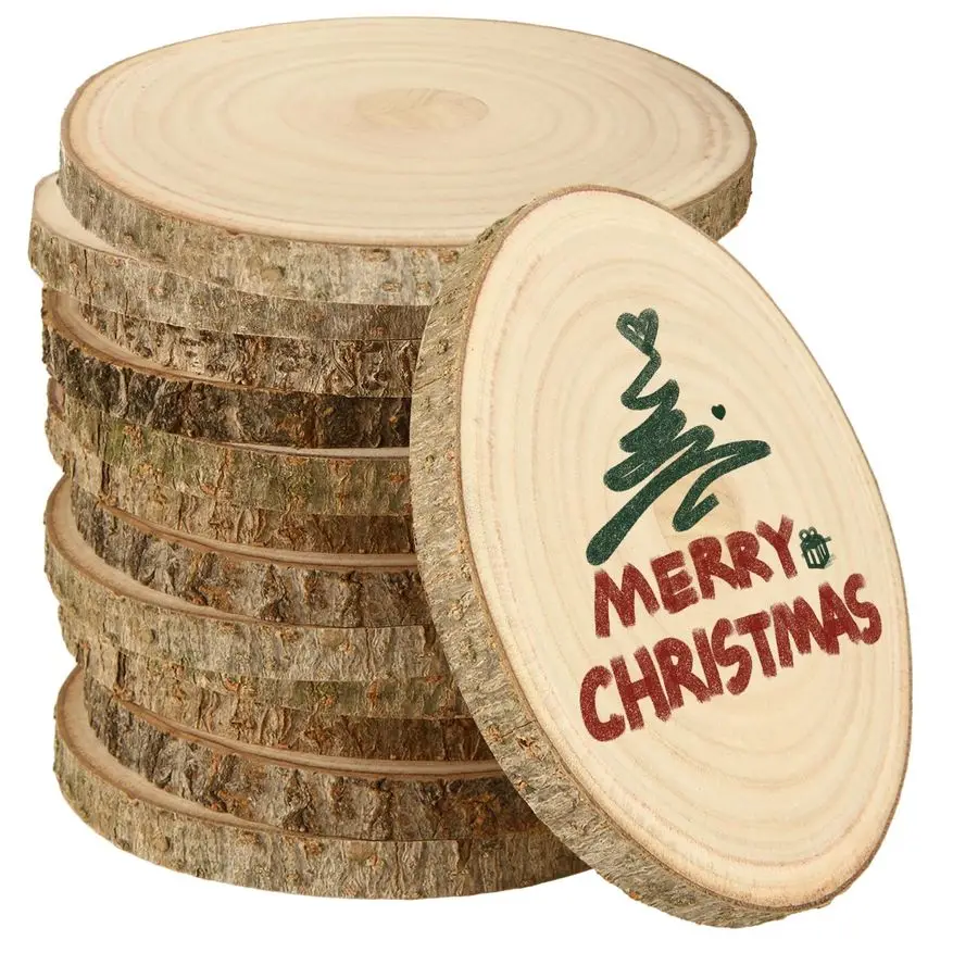 

Pack Wood Slices for Crafts 78 Inches Wood Slices for Centerpieces, Nature Unfinished Round Wooden Discs for DIY Crafts, Wedding