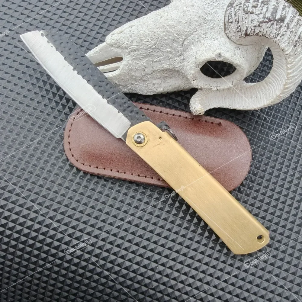 Hand-forged Steel Portable Higonokami Folding Knife EDC Outdoor Wilderness Tool Every Day Carry Compact Practical Cutting Knife