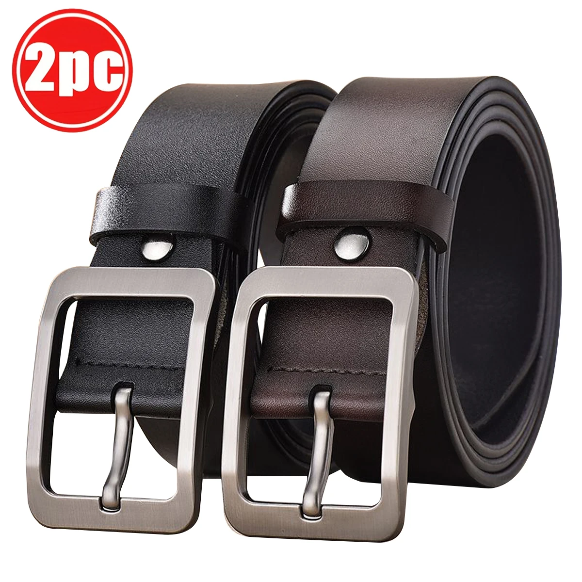 cinto-retro-masculino-conjunto-de-2-pecas-preto-e-marrom-fivela-de-agulha-quadrada-prateada-design-classico-atemporal-materiais-duraveis