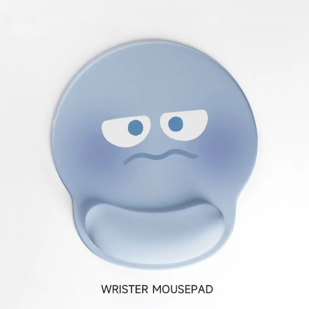 Ergonomic Cartoon Mouse Pad Funny Expressions Printed Soft Mouse Wrist Support Pad Comfortable Non-slip Cute Wristband Mouse Mat