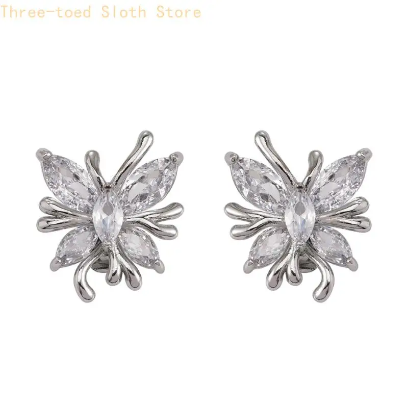 Schimmernder Kopfhörer-Schmuck mit Schmetterlingsmuster, universelle Kompatibilität mit Accessoires für den täglichen Gebrauch,