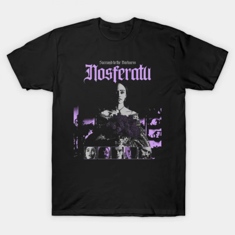 

80s Gothic Horror movie Nosferatu 1009 Vampire Scary Halloween Gift T shirt Large size Tops 100% cotton printed Clothes