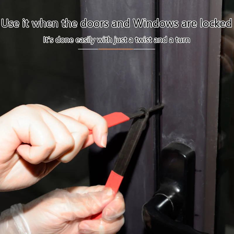 3Pcs/set Alat Pembuka Kunci Jendela Lipat Profesional Anti Selip Set Pembuka Kunci Praktis Kunci Pintu Stainless Steel