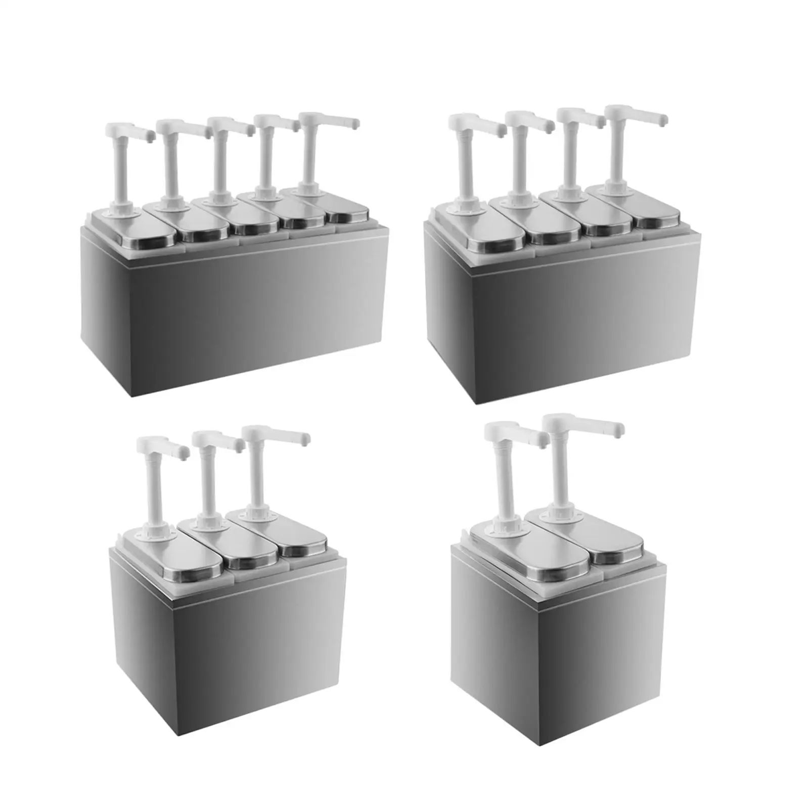 موزع الصلصة محطة مضخة بهار سعة 1 لتر، صندوق داخلي من البلاستيك المقاوم للصدأ تطبيقات واسعة بجودة ممتازة