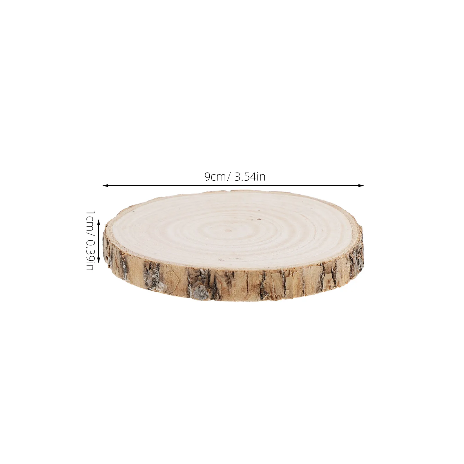10Pcs Natural Wooden Circle Slices Rustic Round Wood Pieces for DIY Painting Crafts Home Decor Wood Circles Home Miniature Bases