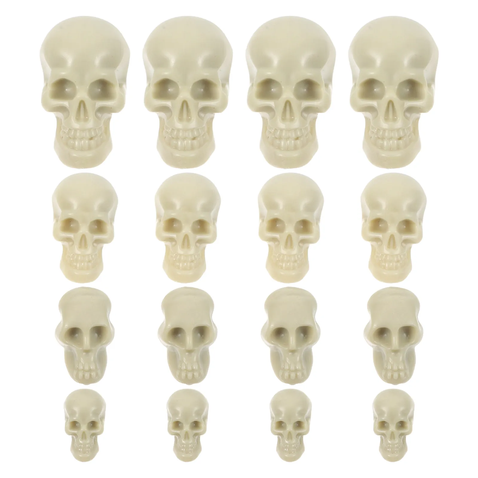 150Pcs Skull Heads Miniatures Realistic Plastic Small Skulls for Crafts Halloween Party Photo Prop Haunted Decoration