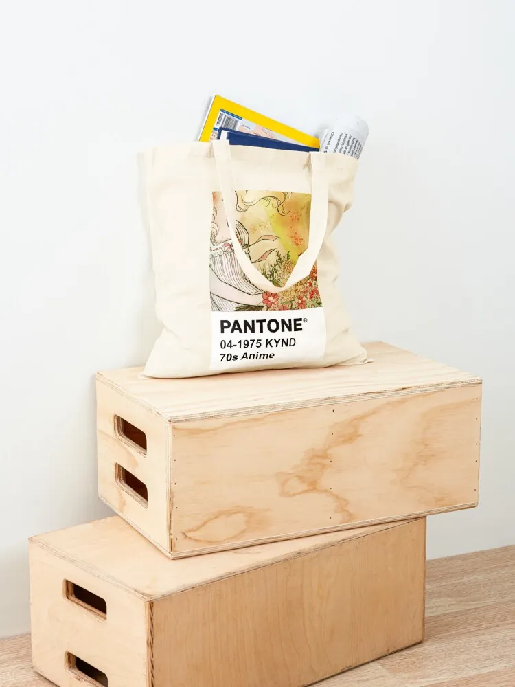 PANTONE 70s Anime Tote Bag Beach bag hand bags bags for women Canvas shoulder bag