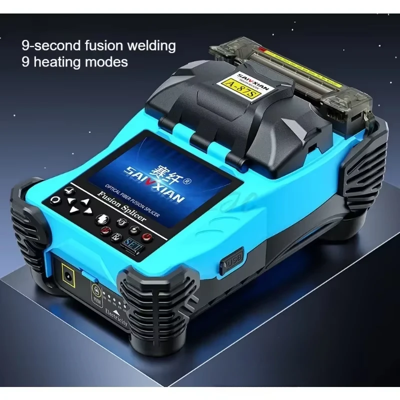 A-87S Fusion Splicing Machine Fusion Fiber Machine Lederen Draad Optische Kabel Staart Vezel Jumper Fusie Splicing 3-In-1 Armatuur